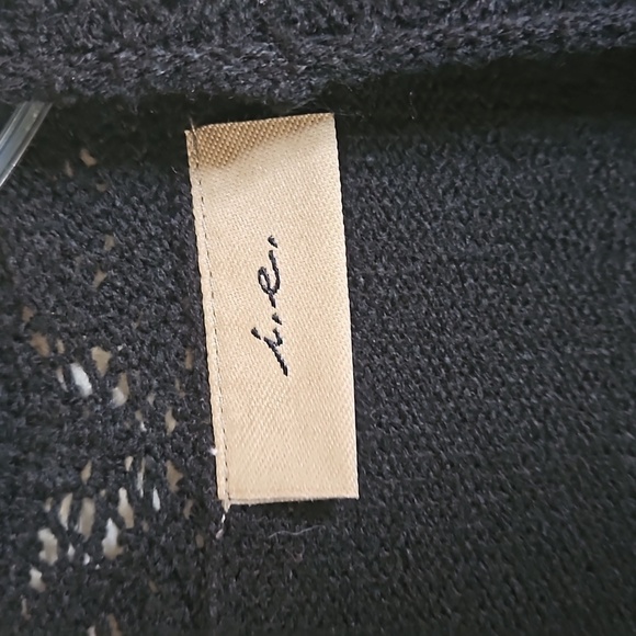 I.E. Open Belted  Long Sleeve Cardigan Sweater  Sz XL Black NWT - Picture 5 of 11